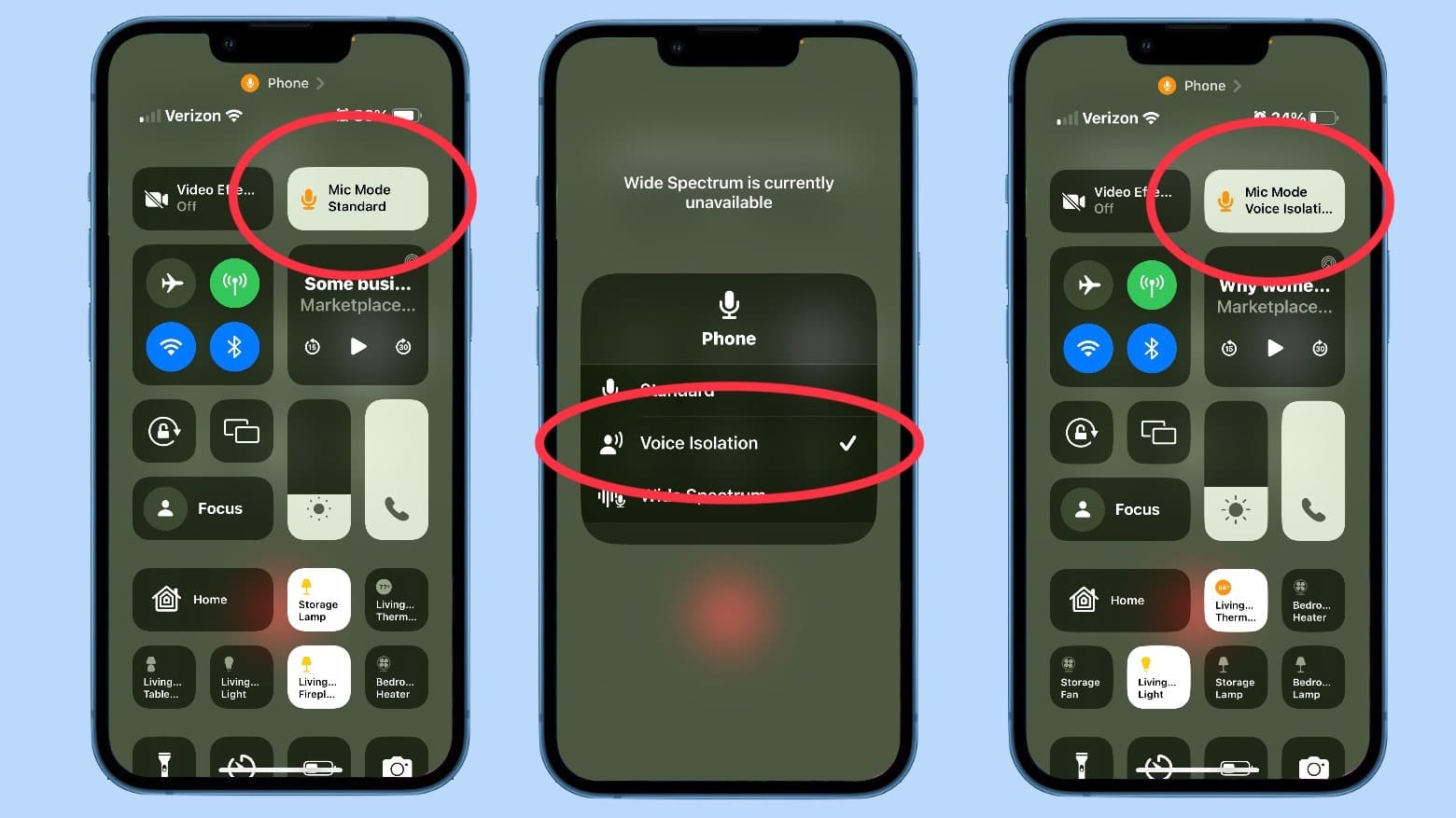 voice isolation iphone