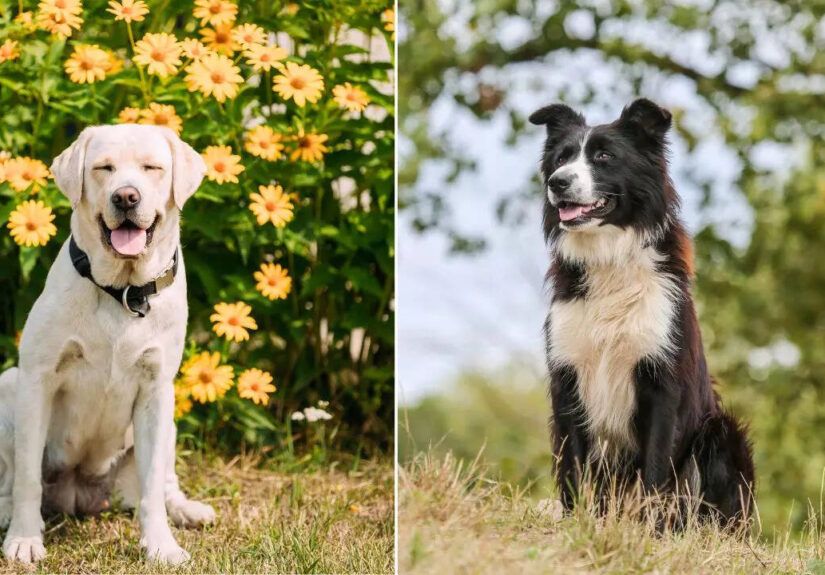 border collie e labrador